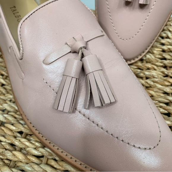 Talbots Shoes Women’s 10 Pink Genuine Leather Slip On Loafer Tassel - Picture 7 of 9